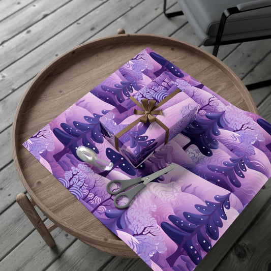 Purple Winter Whimsy Wrapping Paper