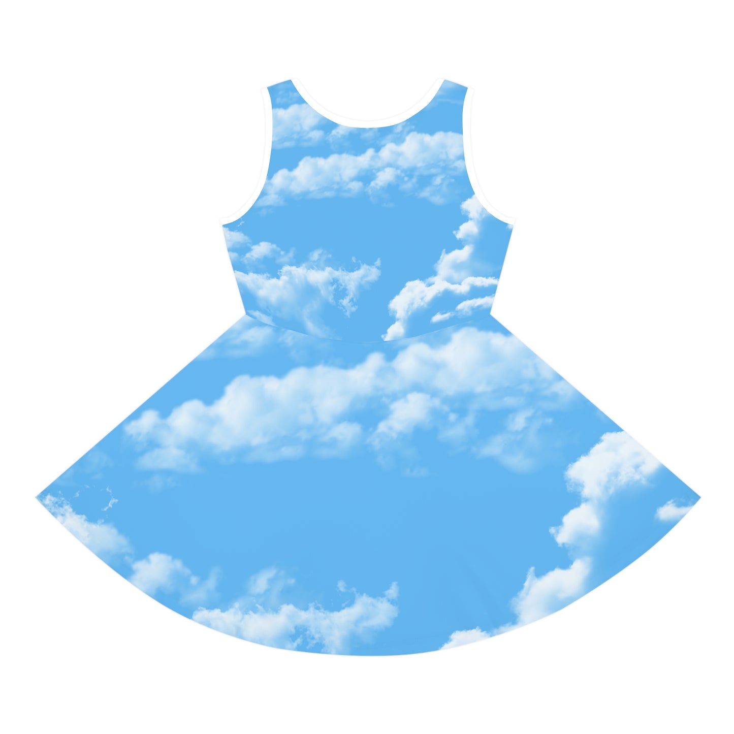 Cloud Print Girls' Sleeveless Sundress