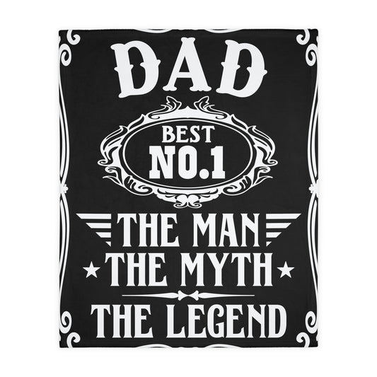 Dad The Man.......Velveteen Microfiber Blanket