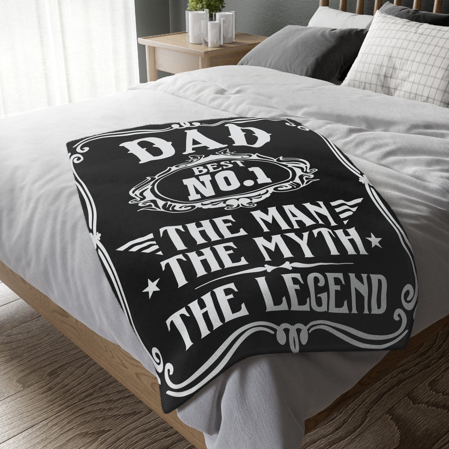 Dad The Man.......Velveteen Microfiber Blanket