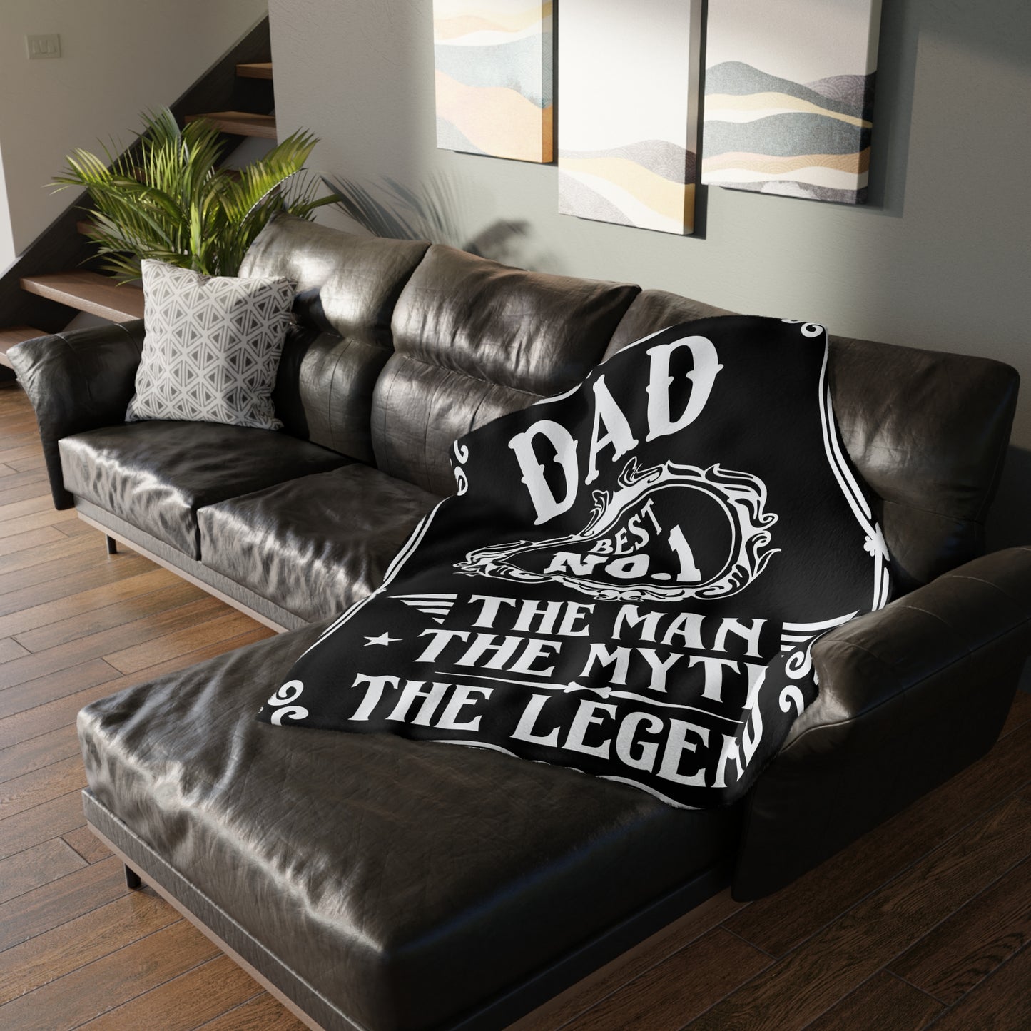 Dad The Man.......Velveteen Microfiber Blanket