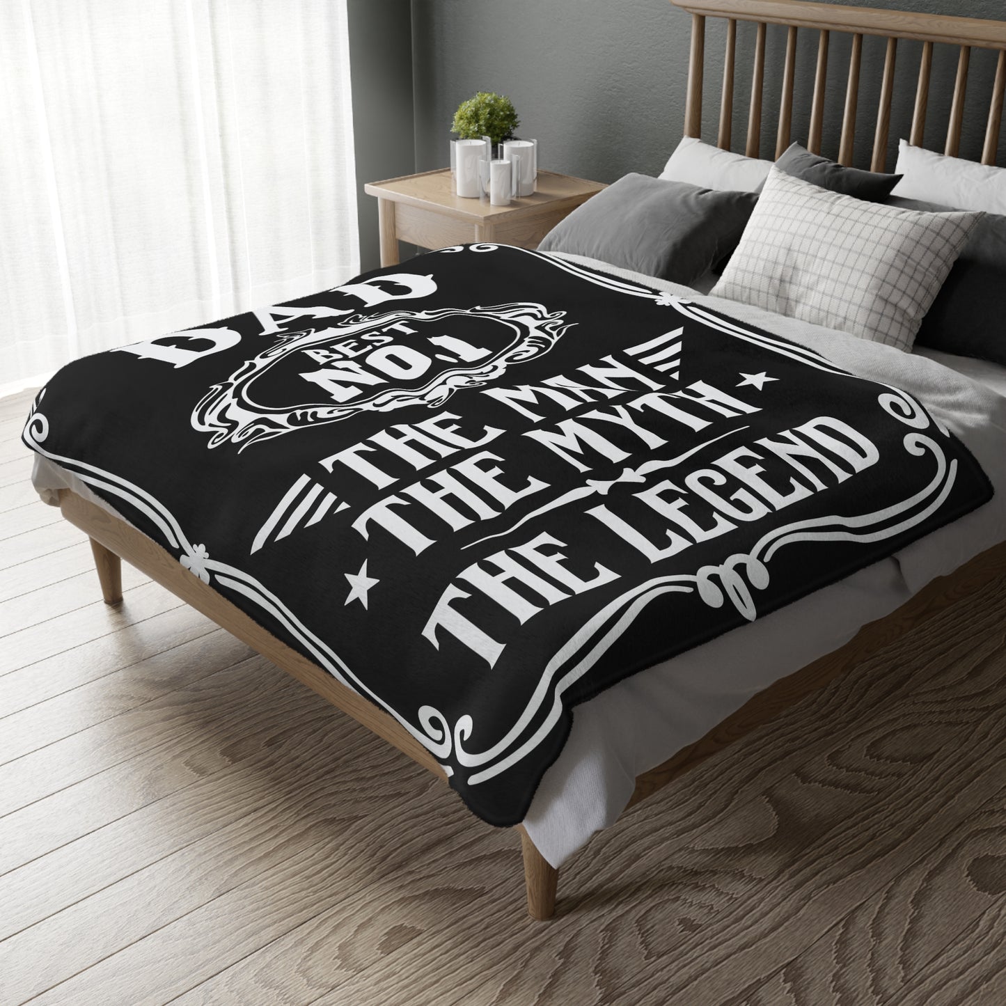 Dad The Man.......Velveteen Microfiber Blanket