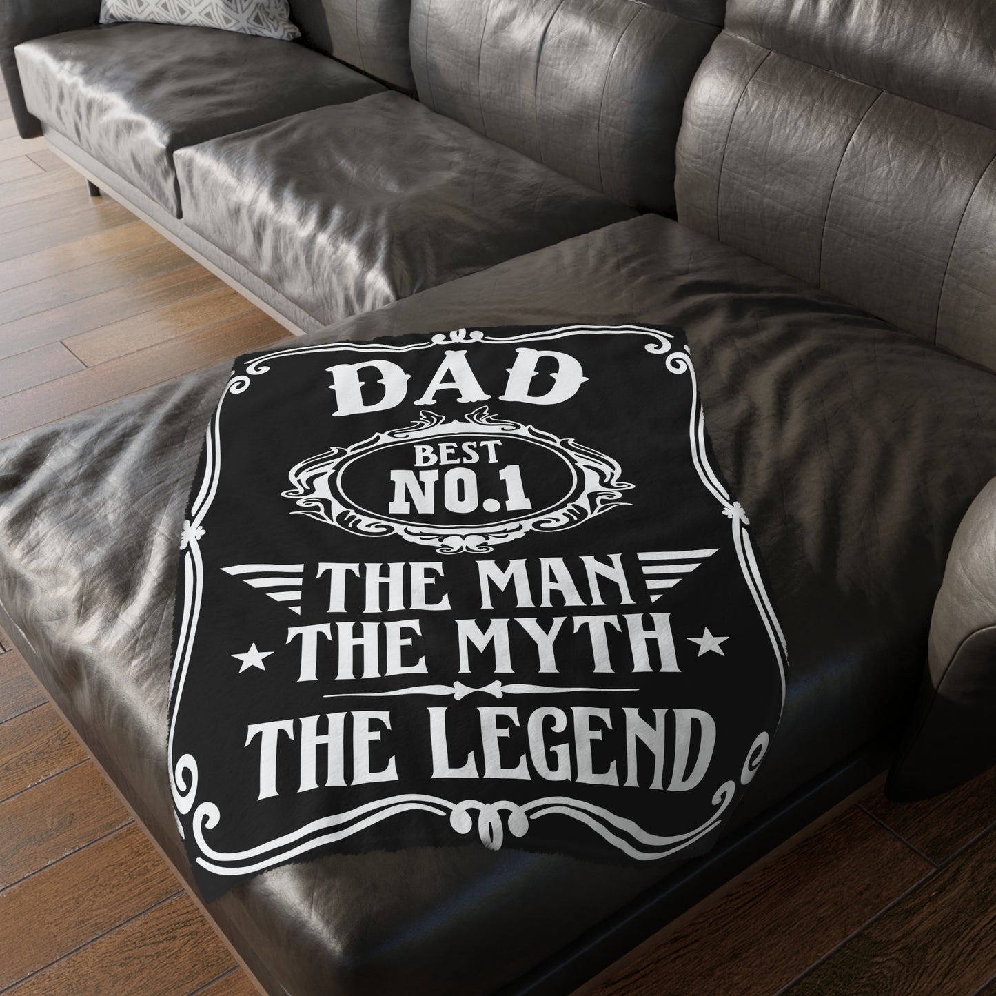 Dad The Man.......Velveteen Microfiber Blanket