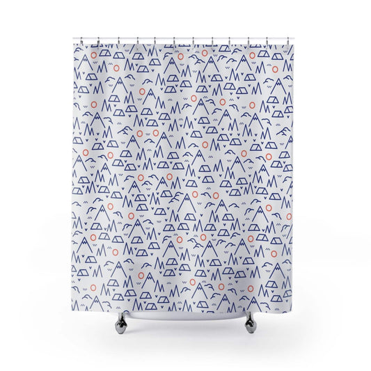 Cute Shower Curtains - Mountians & Tents Cute Shower Curtains