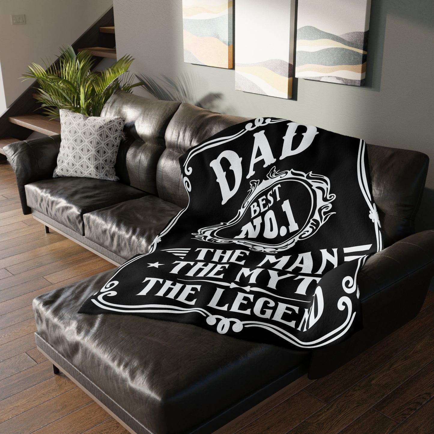 Dad The Man.......Velveteen Microfiber Blanket